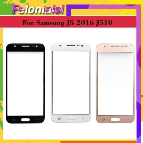 10Pcs/lot For Samsung Galaxy J5 2016 J510 J510F J510FN J510M J510H SM-J510F Touch Screen Outer Glass TouchScreen Front Panel
