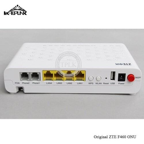 10PCS Original ZTE F460 EPON ONU ONT 4FE+2VOICE POTS+WIFI+USB High Quality English Firmware Optical Terminal