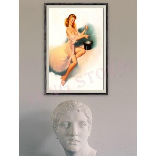 192 Vintage Beautiful Pin-up Girl Classic Picture Custom Silk Poster Home Deco Wall Art Christmas Gift