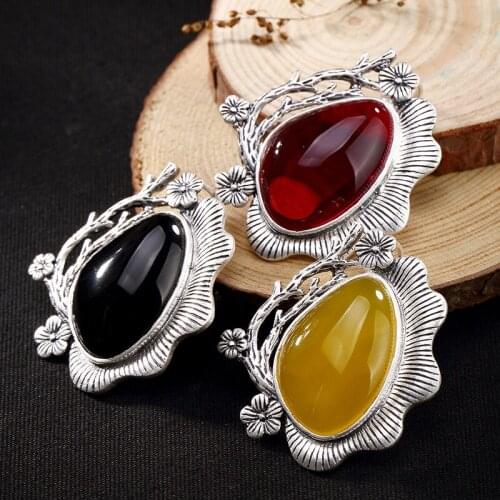 2018 Hot Sale Promotion Carnelian Matte Do Old Pomegranate Plum Blossom Restoring Ancient Ways Is Long Sweater Chain Pendant