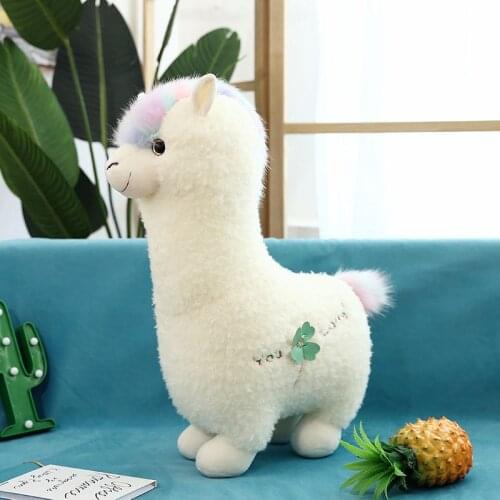 28-70cm Kawaii Creative and Dreamy Rainbow Alpaca Plush Toy Doll Cute Llama Soft Stuffed Animals Doll Children Plush Kids Gift