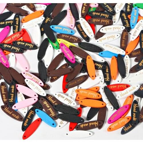 30 pieces of manual label multi color sewing wooden button scrapbook decorative clothing accessories DIY handicraft articles