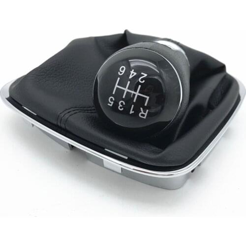 5/6 Speed Car Gear Shift Knob Lever Shifter Leather Gaiter Boot Cover Case For VW Volkswagen Polo 6C 2015 2016 2017 2018