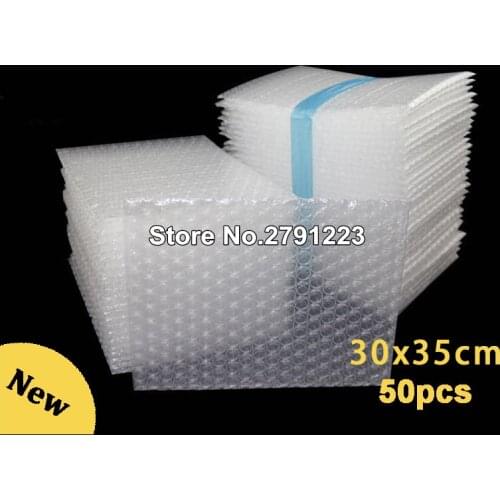 50pcs New White Bubble Bags 30*35cm Transparent Paded Envelopes Wrap air Bags Pouches packaging PE Mailer Packing air