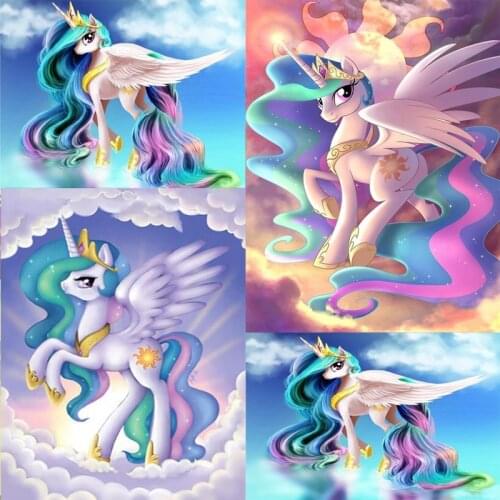 Hot New DIY 5d diamond painting pony square/round diamond embroidery cross stitch picture home decoration cartoon children gift