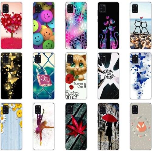 B case For Samsung Galaxy A31 Case For Samsung A31 A 31 SM-A315F 6.4" Phone Cover Silicon Soft TPU Coque Bumper full Protective