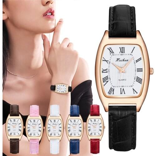 Luxury Brand Women Watches 2021 New Fashion Tonneau Dial Leather Quartz Watch Analog Female Casual Clock Relogio Feminino Hot