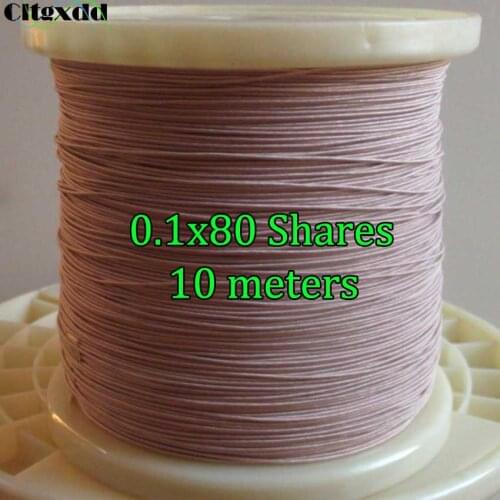 Cltgxdd 1.18mm 0.1x80 Shares Litz Wire Multi-strand Copper Wire Polyester For Filament Yarn Envelope Envelope 10 Meters/pc