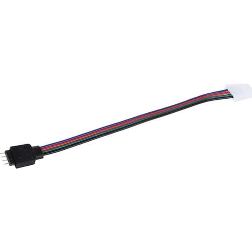 RGB LED Strips Light 4 Pin Male to 10mm Width Plug Connector Cable