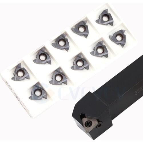 SER 1212H16 SEL 1212H16 External Thread Tool Holder 16ER AG60 VP15TF CNC Carbide Inserts 16ER A55 LDA 16ER AG60 LDC 16ER A60 BMA