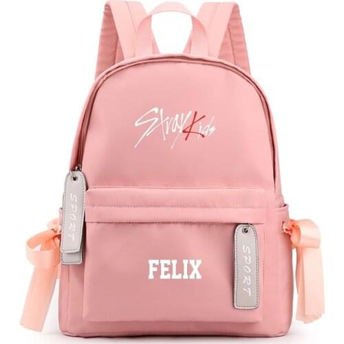 StrayKids Cute Backpack Korean Kpop Stray Kids Preppy Style Student Women Girl High Capacity Shoulder School Bags 2021 Fashion