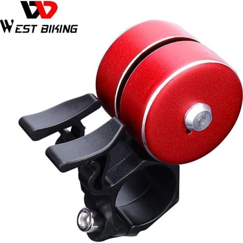 WEST BIKING Double Gun Bike Bell for Bicycle Horn Sound Alarm MTB Road Bike Handlebar Cycling Safety Rings Bell Bike Accessories