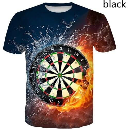 Fashion 3d Printed T-shirt Mens 3D T-shirt Darts T-shirt Dart Throwing Game Graphic T-shirt Funny Top