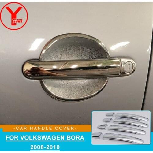 Chrome Door Handle Cover Trim ABS Plated Car Outside Catch Cover Stying Accessories For VOLKSWAGEN Bora 2008 2009 2010 YCSUNZ
