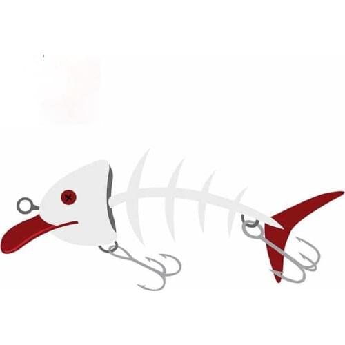 The Ironic Fishing Lure Car Sticker Waterproof Scratch-proof Decal Personality Motorcycle Vinyl Decoration Apply To Car Window