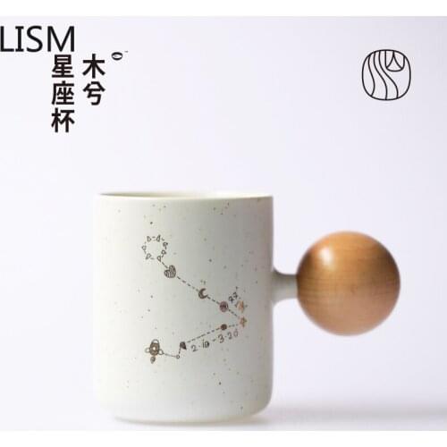 Coffee Mug Ceramic Coffee Mugs Creative Constellation Cup Ceramic Mug Coffee Mug Wooden Mug Female and Male Water Cup
