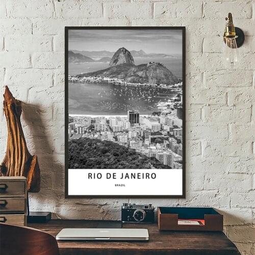 Rio De Janeiro In Summer Poster Decorative Picture Modern Wall Art Paintings for Living Room Home Decor Frame