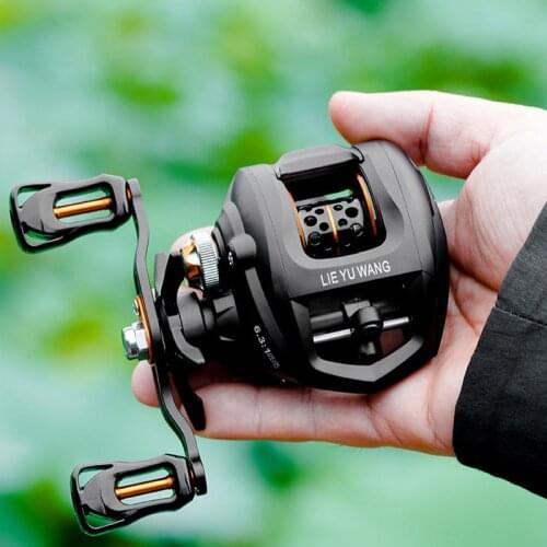 Best Baitcasting Fishing Reel Left Right Handed Metal Double Brake Wheels Salt Fresh/Saltwater Magnetic Brake System Ultralight