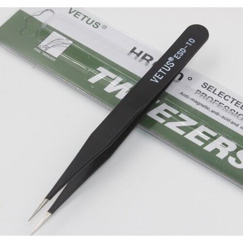 Anti-static ESD 10-15 Tweezers Set For Soldering Station Welding Assist Tools 6pcs/lot