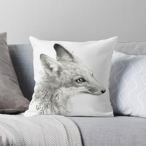 A Young Fox Throw Pillow Cushion Cover Polyester throw pillows case on sofa home living room car seat decor 45x45cm