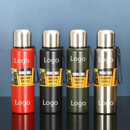 Custom water cup High capacity water bottle Thermos Stainless steel travel mug Portable With cover Insulated Cup for Outdoor