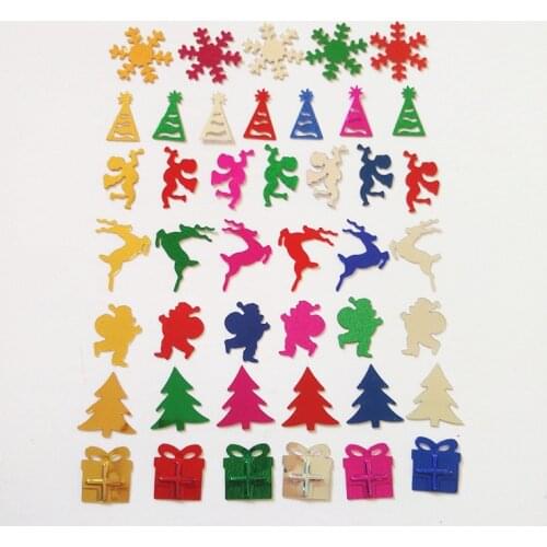 30g PVC Christmas Snowflake Reindeer Tree Bell Santa Sequins Paillette Xmas Party Decoration DIY Handmade Sewing Accessories