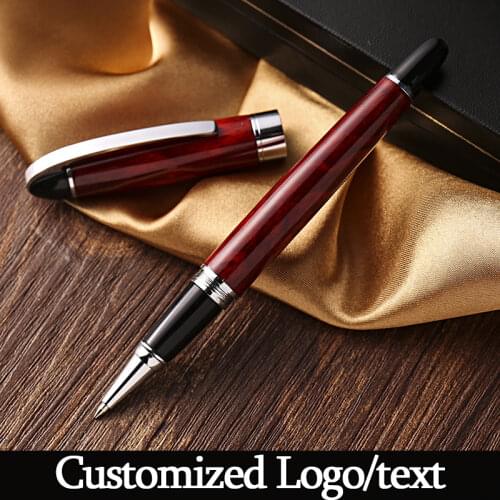 Luxury Metal Black ink Signature Ballpoint Pens for Business Writing Office School Supplies Stationery Customized Logo gift