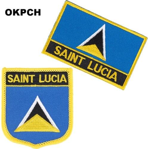 Saint Lucia Flag patches embroidered flag patches national flag patches Patches for Clothes DIY Decoration PT0160-2