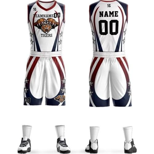 Custom Mesh Athletic Basketball Jerseys Tank Top and Shorts Personalized Printed Team Uniform for Men/Kids/Women Outdoors/Indoor