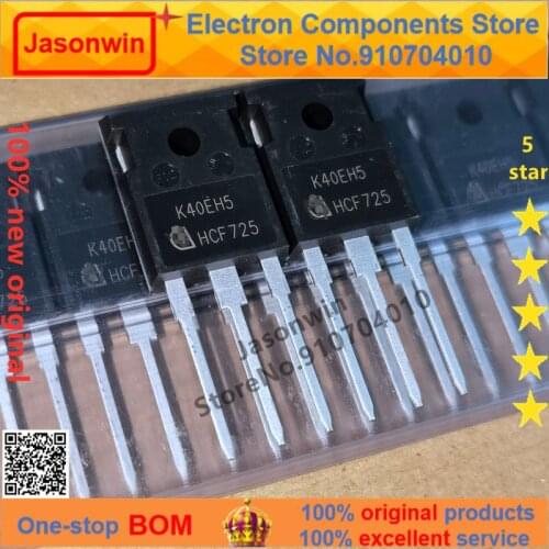 100% nuevo 50 unids/lote original MOSFET IGBT K40EH5 IKW40N65H5 650V 40A TO-247 Transistor