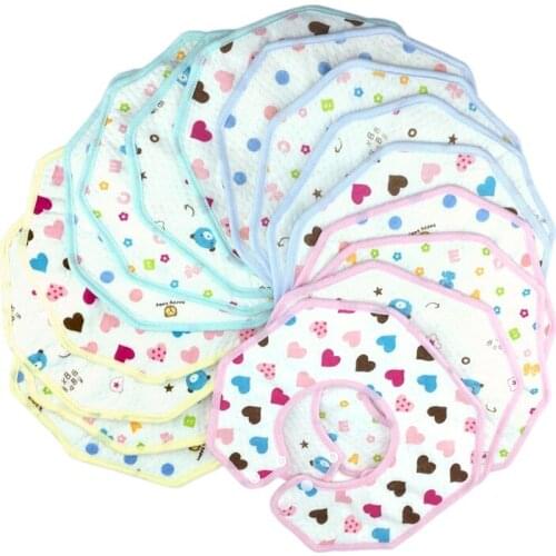 Baby Waterproof Bibs for Baby Feeding Bandana Girls Boys Burp Cloths Love Saliva Bib Cute Print Cloth Bib