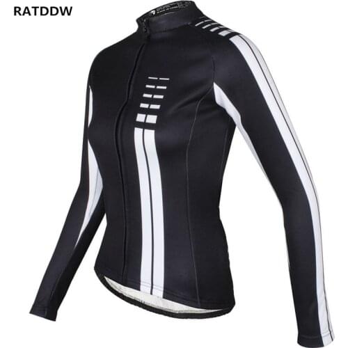 Women Winter therma Bike Cycling Jersey Thermal Cycling Clothing Ciclismo Maillot Bike Bicycle Jacket Black