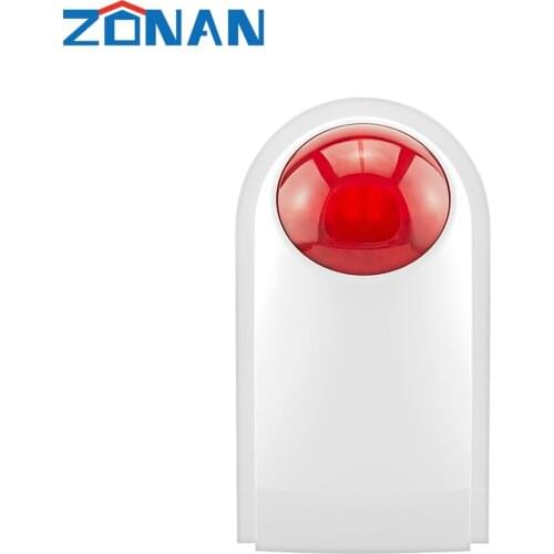 Zonan 433MHz Wifi Strobe Light Siren 110dB Outdoor Waterproof Sensor For Home Security Alarm System