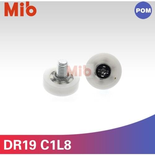 1PCS high quality factory directly 19mm laser machine sliding guide M6 screw plastic ball bearing wheels DR19C1L8