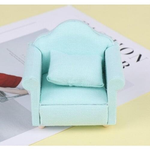 1/12 Dollhouse Miniature Sofa Set Living Room Furniture For Children Kids Gift Simulation Sofa Pretend Play Toy