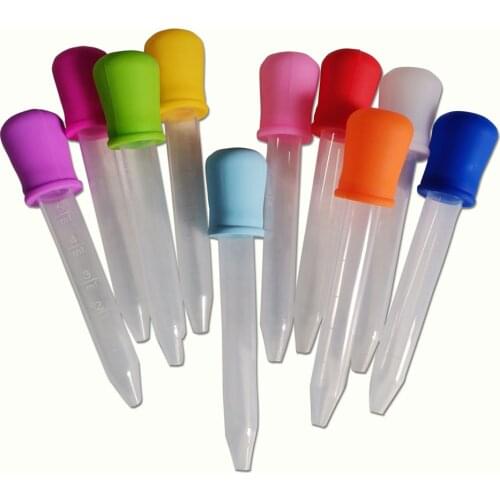 10 Pcs 5ml Baby Dropper Medicine Feeder Child Medicine Device Silicone Pipette Liquid Fruit Juice Dropper Infant Utensils