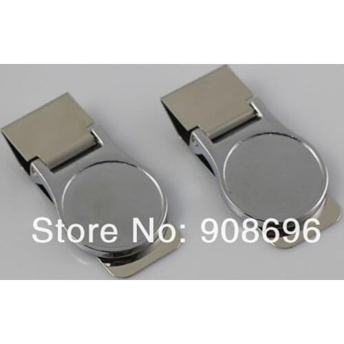 100Pcs Stainless steel DIY Groove Blank Money Clip Walle Ticket Holder Pocket Bill Cash Credit Card Case- Free Shipping