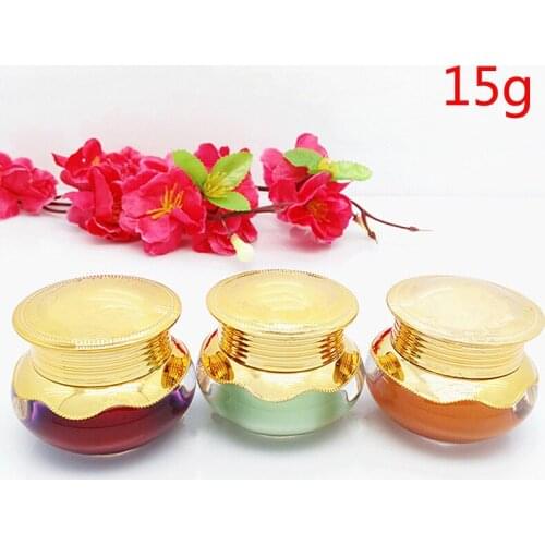 15g Acrylic Plastic Refillable Bottles Cream Jars Cosmetic Packaging Empty Sample Containers Jar 10pcs/lot