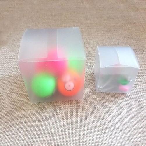 200pcs 8x8x8cm Scrub Jewelry Gift Box Clear Boxes Plastic Box Transparent Storage Pvc Boxes Packaging Display Pvc Boxen For Wed