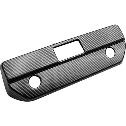 Car Carbon Fiber ABS Rear Trunk Gate Door Handle Bowl Cover Trim for Chevy Silverado / GMC Sierra 1500 2019-2021