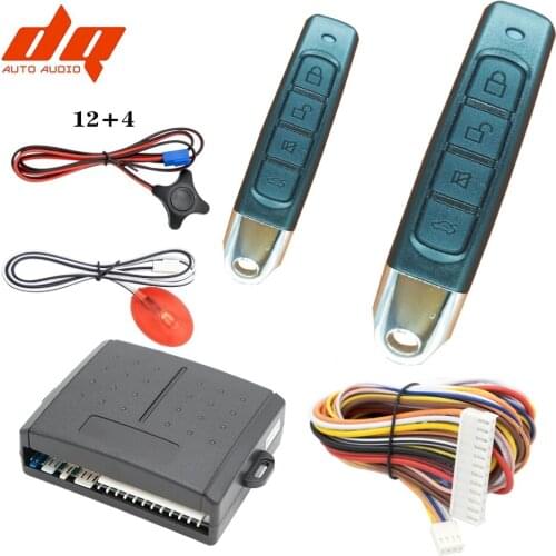 Car Remote Control Switch Turn Double Flash 12V Universal 12P+4 12 Pin Plug with Anti-theft Alarm Remote Control Easy To Install