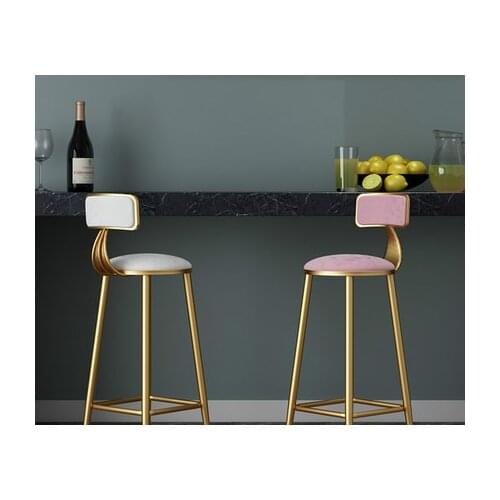 Louis Fashion Bar Chair Metal Commercial Modern Simple Nordic Style