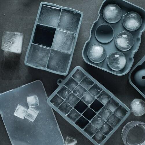 Large Size 6 Cell Ice Ball Mold Silicone Ice Cube Trays Whiskey Ice Ball Maker 6 Silicone Molds Maker For Party Bar