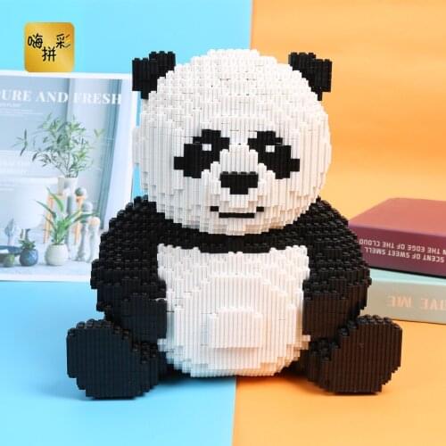 Cai pin Red Shaking Sound Explosion Panda Micro-Particles Diamond Stitching Series Blocks Compatible Educational Toys Wholesale
