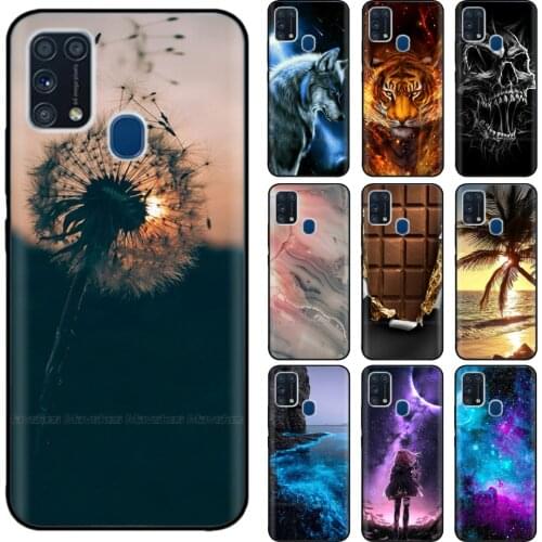 For Samsung Galaxy M31 Case Cute Cartoon Flower Cover for Fundas Samsung M31 M 31 M315 Case 6.4" Silicon Soft TPU Coque Bumper