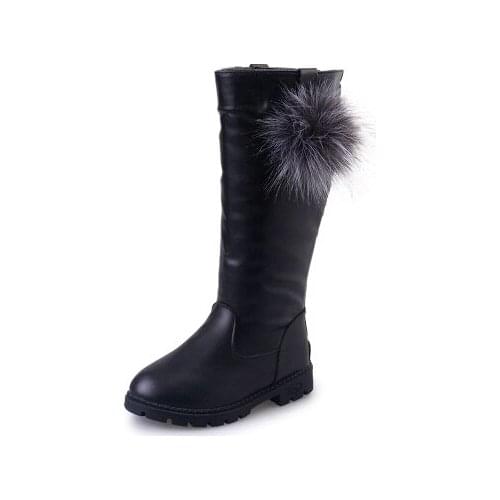 Childrens Boot Leisure Wild Boots For Girls Princess Kids Leather Rubber Female Childrens Boot Winter Boots For Girls Quality