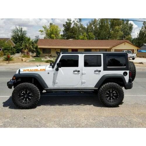 For (2) ORANGE Wrangler Hood Decals Sticker CJ YJ TJ JK