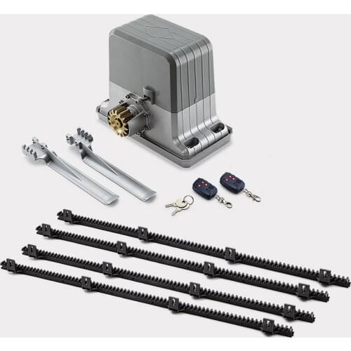 Heady duty 2800lbs 1400kg electric sliding gate motors/automatic gate opener engine 4m nylon racks 1 ir sensor