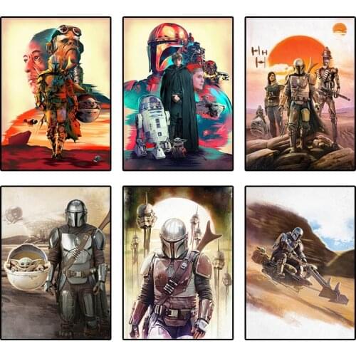 Star Wars Canvas Painting Joy Ride Mando This Is The Way Movie Posters and Prints Wall Art Printed Canvas Home Decor Boy Gift