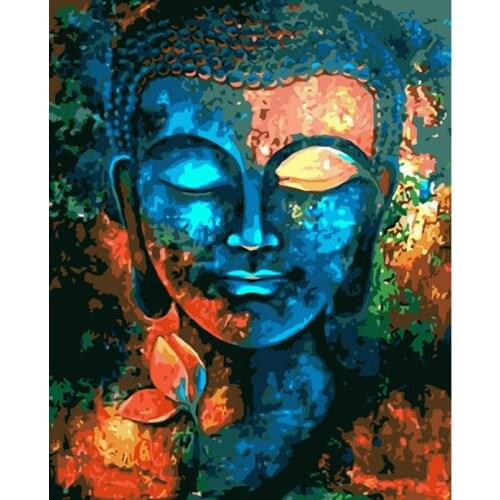 Painting By Numbers DIY Dropshipping Compassionate Buddha Landscape Decor Posters and Prints Modern Living room Artwork Picture